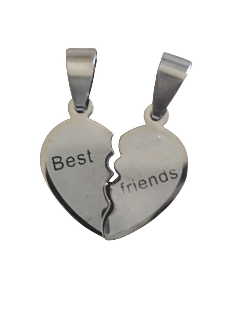 Heart couples pair of pendants 21mm, Best Friends