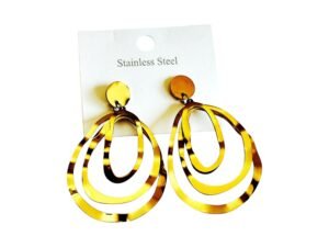 Gold plated STainless steel earring pair