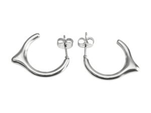Stainless Steel Waterdrop Hoop Earring, 20x20mm