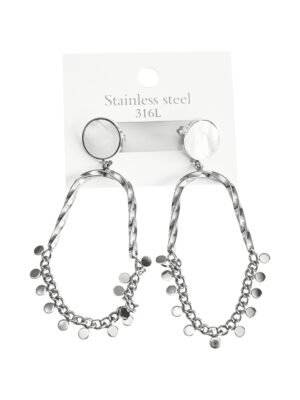 Stainless Steel Earring, 68mm