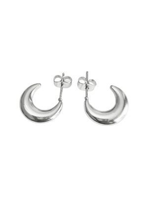 Crescent moon stainless steel earrings