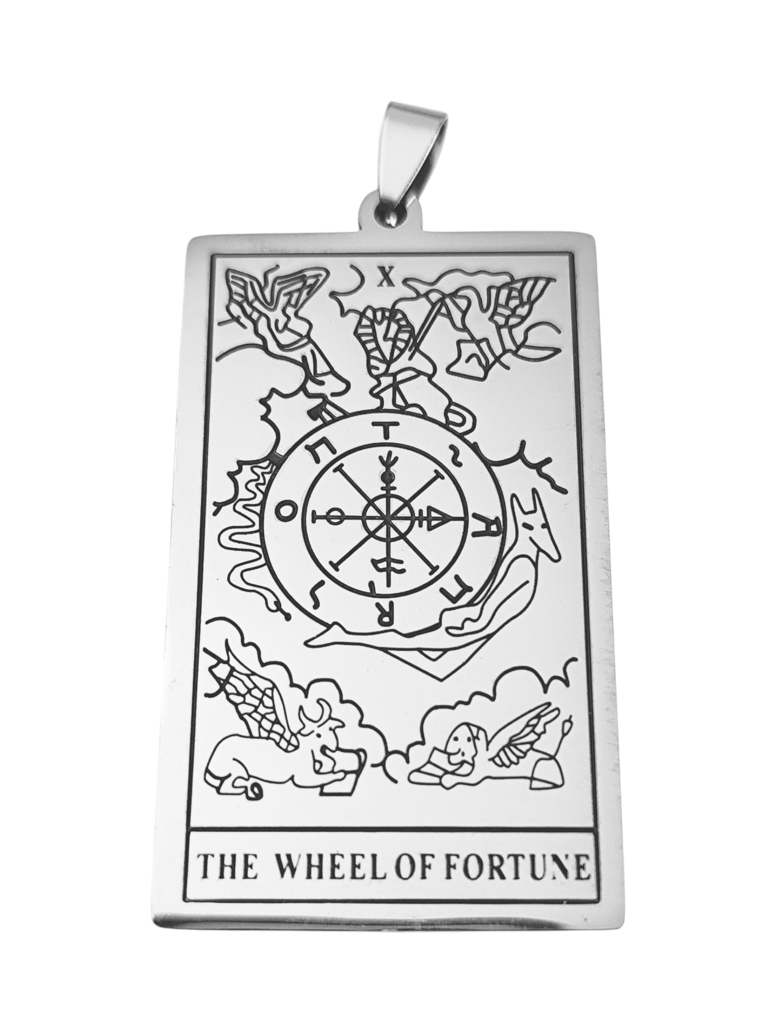 The Wheel of fortune pendant in stainless steel