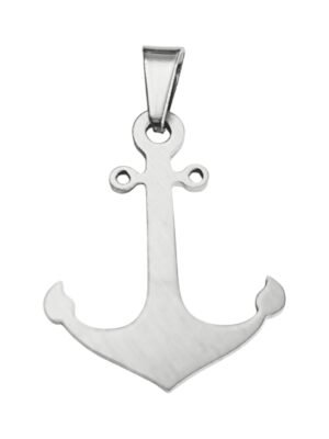 Anchor Pendant in Stainless Steel, 19mm excl bail