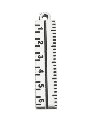 Ruler pendant in stainless steel
