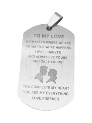 To muy love pendant in stainless steel