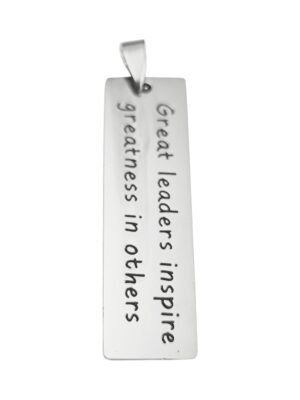 Great Leaders Pendant in stainless steel, 50mm excl bail