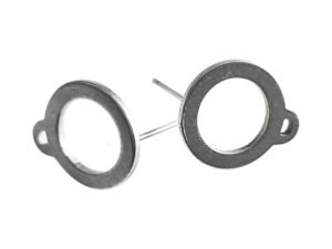Round circle with loop earring