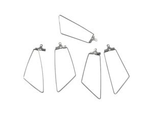 Stainless Steel, Triangle Component, 45mm, 5pcs