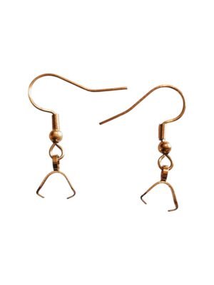 Rose gold earring pair with bail