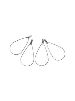 Stainless Steel, Teardrop Component, 47mm, 4pcs