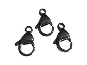 Black stainless steel lobster clasp