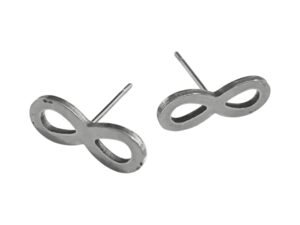 Stainless Steel Infinity Shape Earring, 15mm