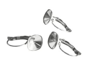 Leverback Earring in stainless steel, 18mm, 3 Pcs