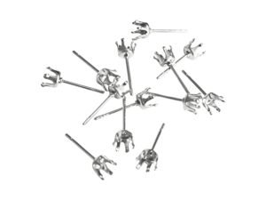 Stainless steel snap in earring 6 prong