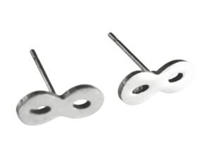 Stainless Steel Infinity Shape Earring, 10mm