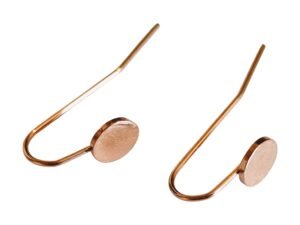Stainless Steel Shepherd hook with disc Earring