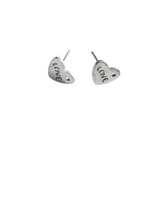 Stainless Steel Heart Shape Earring, 10mm
