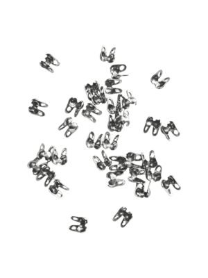 Clamshell bead end, Stainless steel, 3.5mm, 70 pcs