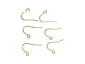 Shepherds hook Earring in stainless steel, 21mm, Rose Gold, 3 pairs