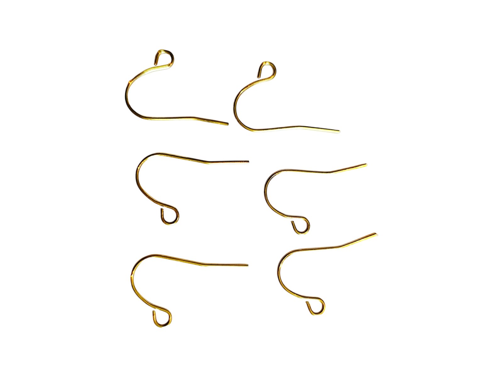 Shepherds hook Earring in stainless steel, 21mm, Rose Gold, 3 pairs