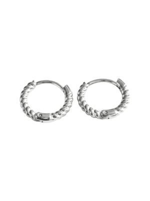 Small ear hugging hoop in Stainless Steel, 13mm