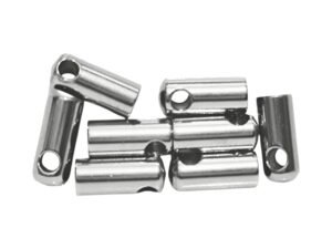 End caps for 4mm String in stainless steel, 6pcs