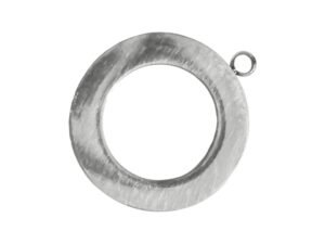 Round washer with loop in stainless steel, 16mm
