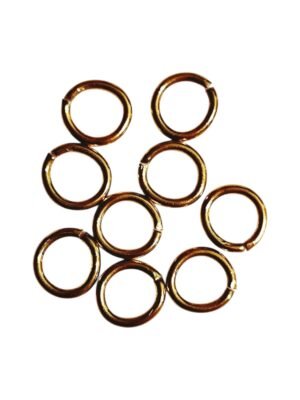 10mm x 1mm, Jumprings in Rose Gold Stainless Steel, 9 Pcs