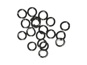 4mmx0,7mm Jumprings in Black Stainless Steel, 20 Pcs