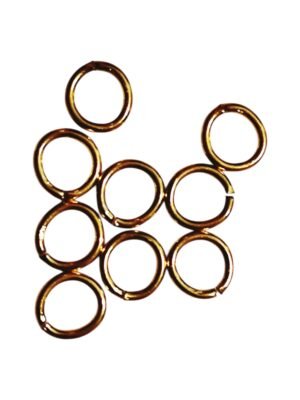 8mm x 1.4mm, Jumprings in Gold Stainless Steel, 8 Pcs