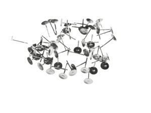 Pairs Stainless steel Earring Stud, Flat front 6mm, 50 pcs