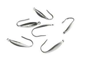 Curved earrings in stainless steel
