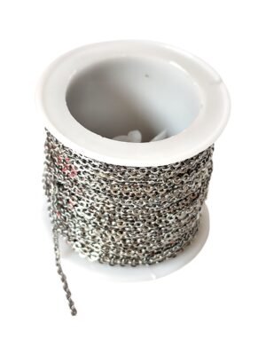 Cable chain 1.5mm wide, Stainless steel, 9 meter long