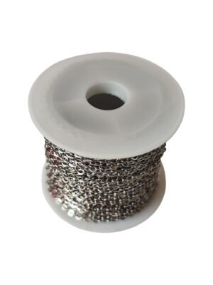 Cable chain 1.5mm wide, Stainless steel, 9 meter long