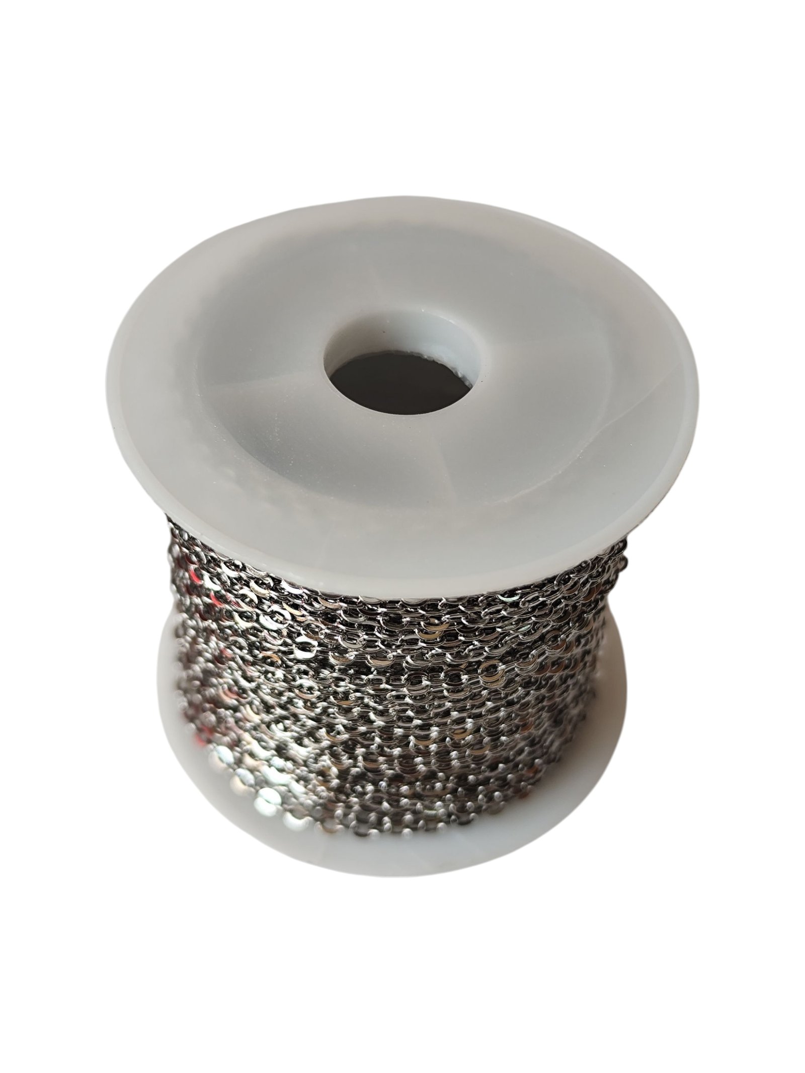 Cable chain 1mm wide, Stainless steel, 9 meter long