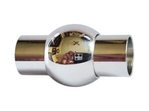 Barrel magnetic clasp in stainless steel