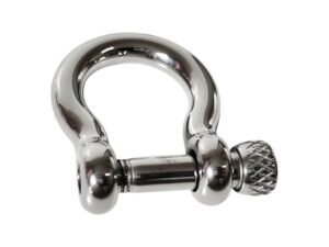 Stainless steel bow shackle in two sizes