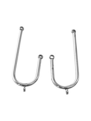 1 to 2 connector in stainless steel 35mm, 2 Pcs