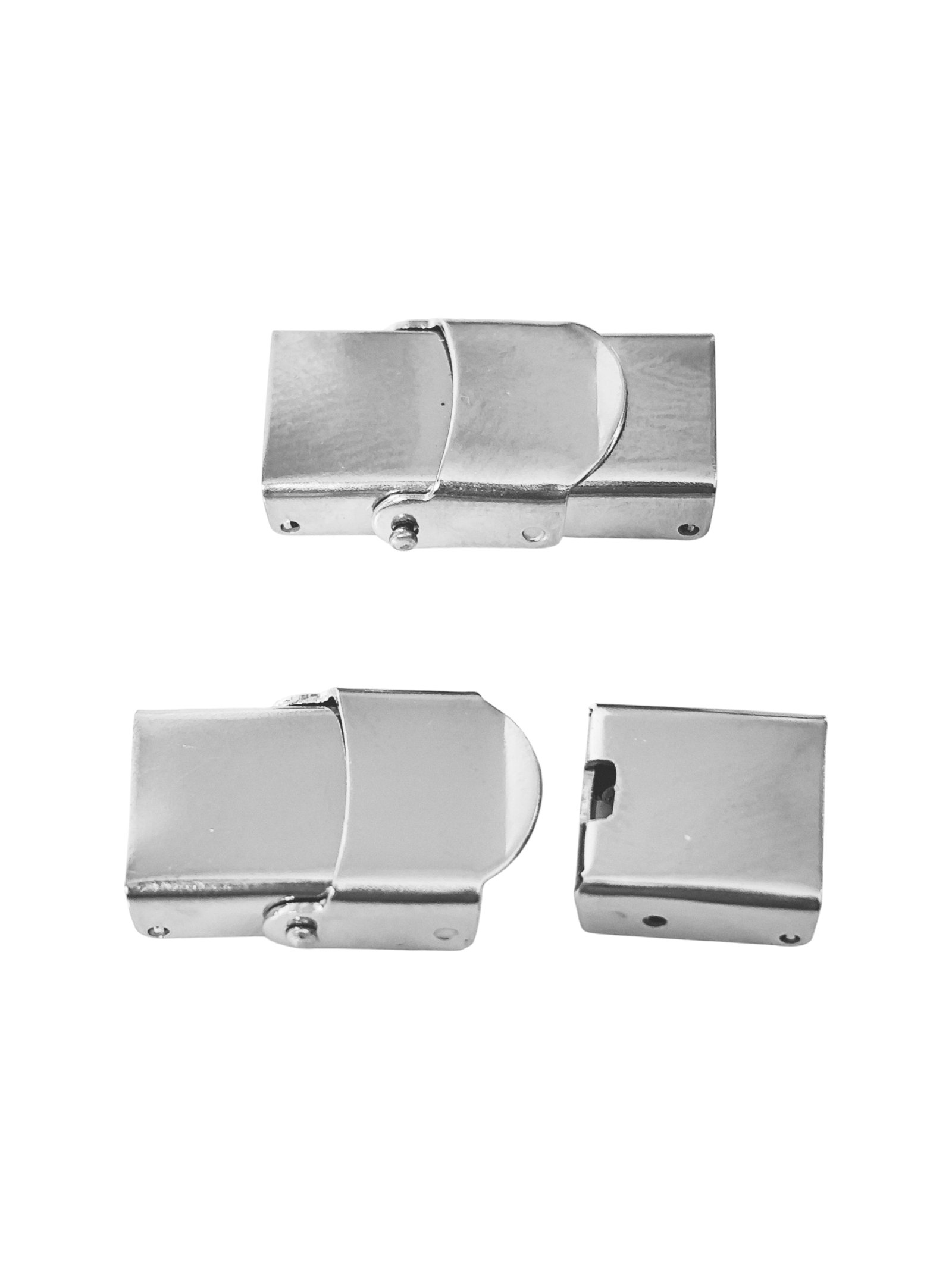 Fold over clasp in stainless steel, two sizes, 2 Pcs - Image 5