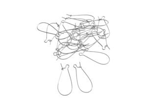 Earring Wire in Stainless Steel, 33 mm, 22 pcs