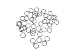 6mm x 1.4mm Jumprings in Stainless Steel, 42 Pcs