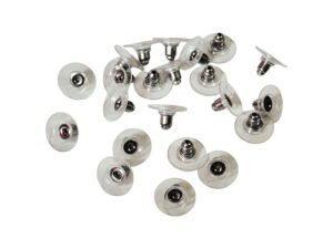 Clutch backs with rubber discs 12mm, 20 pcs