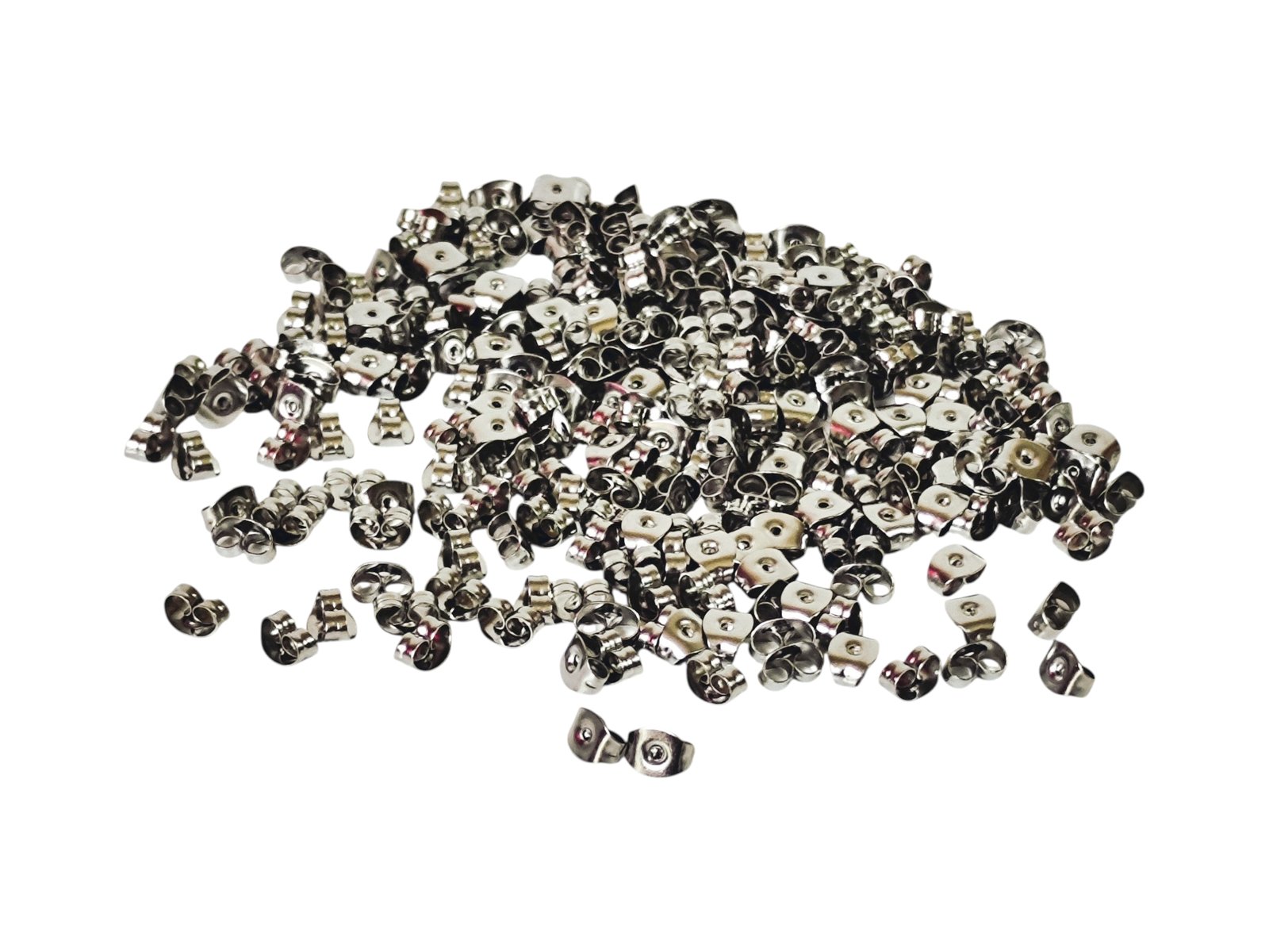 Stainless steel butterfly earring backs, 5mm - Image 2