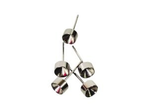Stainless steel cup stud earring, Fits 5 mm Brilliant Cut Stone