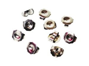 Large Stainless steel butterfly earring backs, 10mm, 10pcs