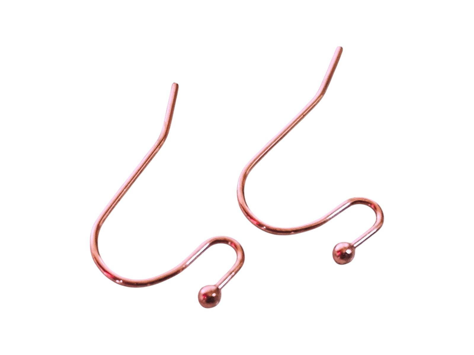 Shepherds hook Earring in stainless steel, 21mm, Rose Gold, 1 pair