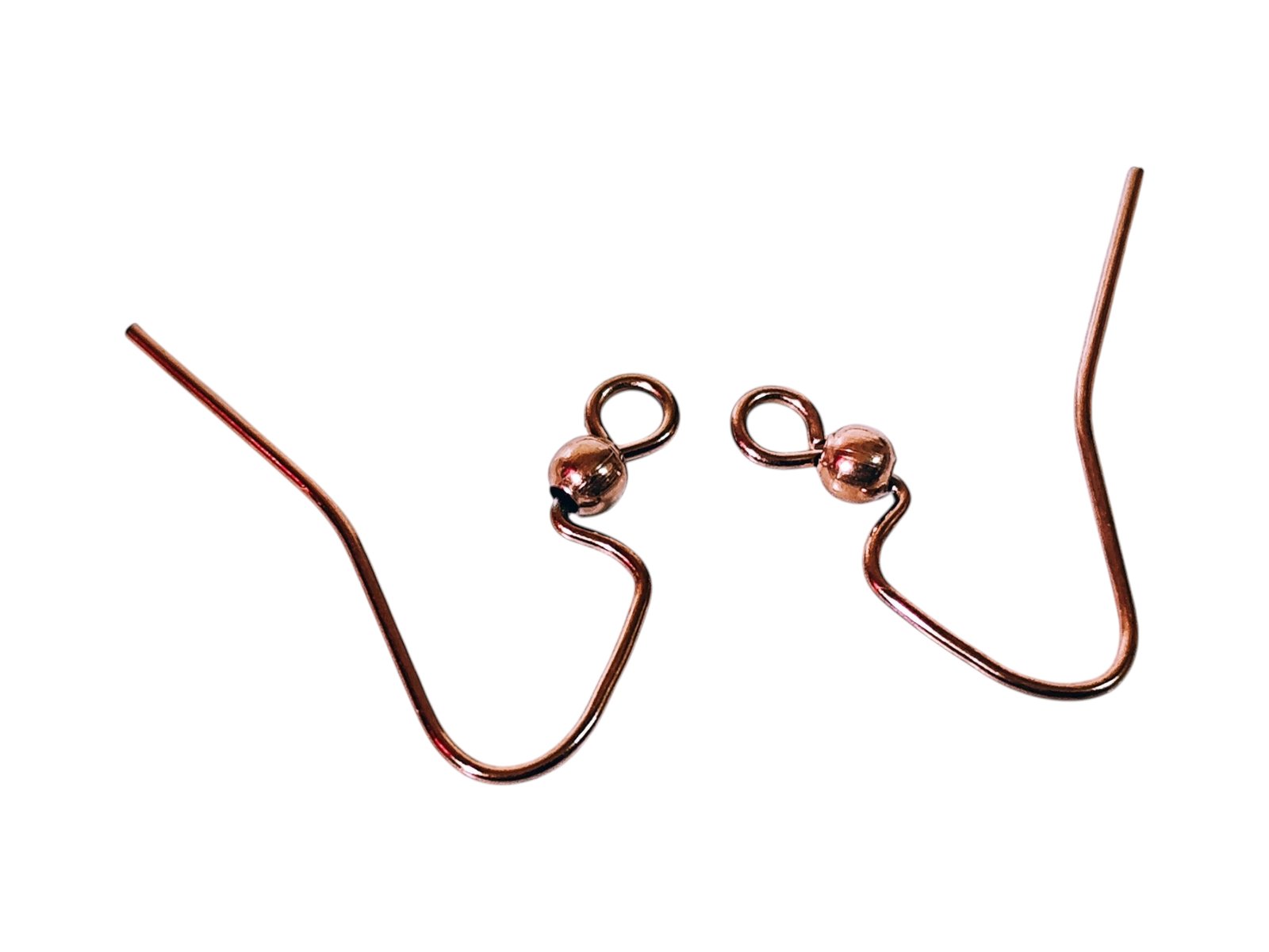 Shepherds hook Earring in stainless steel, 23mm, Rose Gold, 1 pair