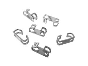 Cord End Crimps, 5 x 13 mm, Stainless steel, 6 Pieces