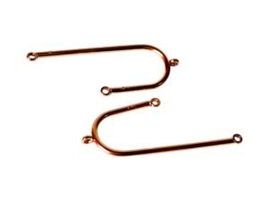 1 to 2 connector in stainless steel 35mm, Rose Gold, 2 Pcs