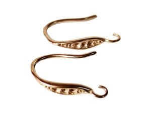 French Hook Stainless Steel Earring Pair, 18mm, Rose Gold
